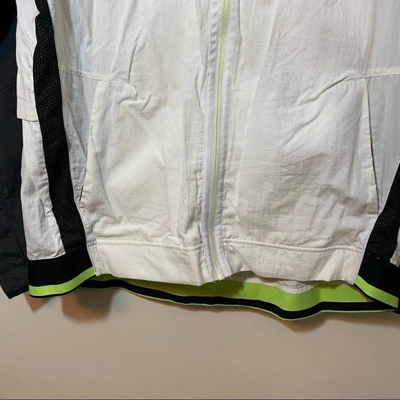 Russell athletic jacket windbreaker White neon 90s streetwear size large - Picture 6 of 11